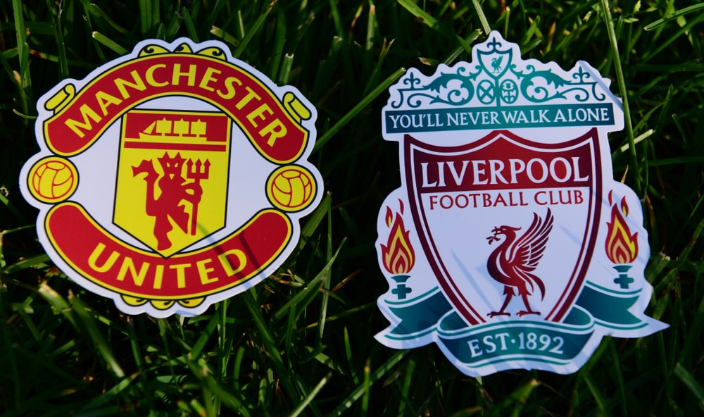 Mancheseter United and Liverpool's logos