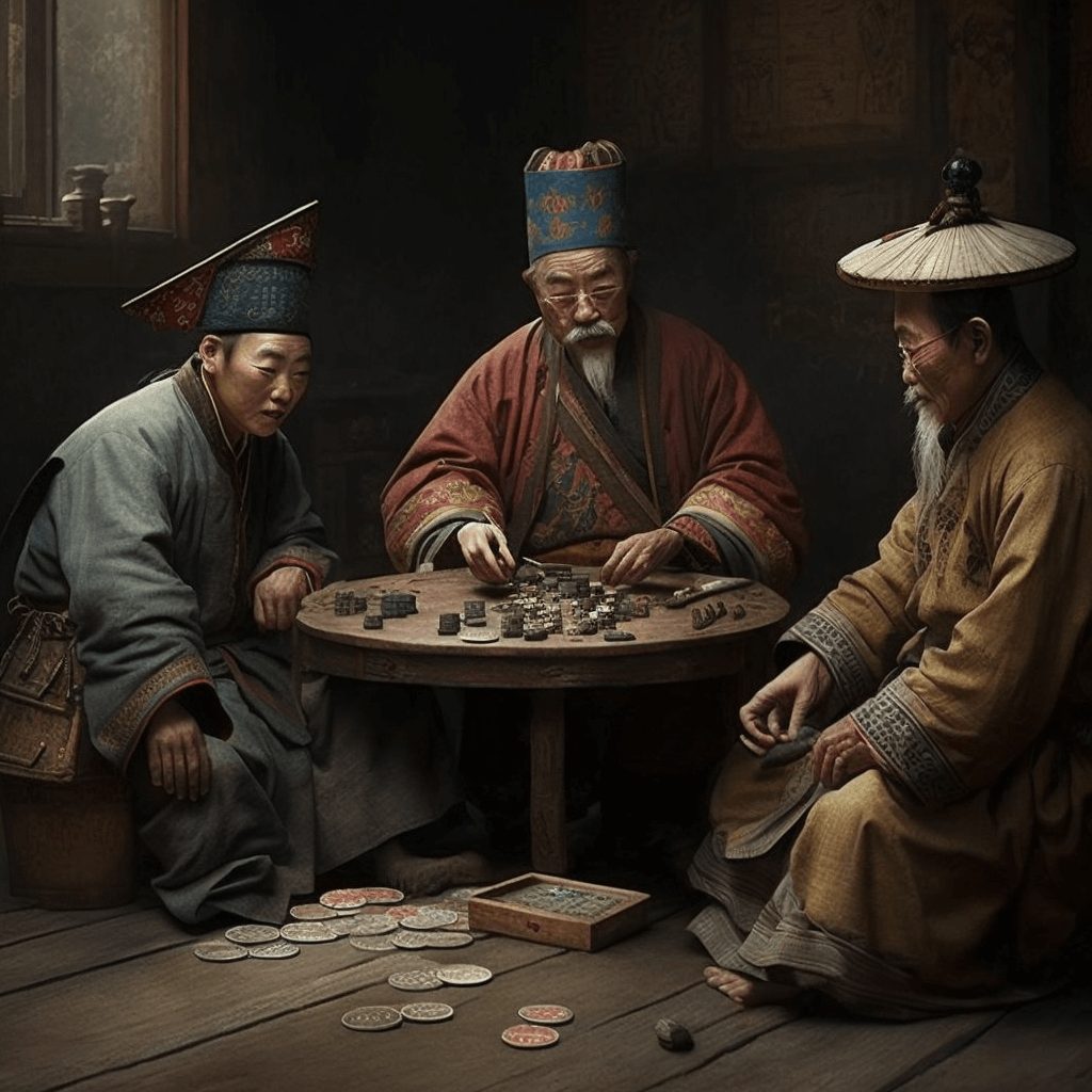 ancient chinese people gambling
